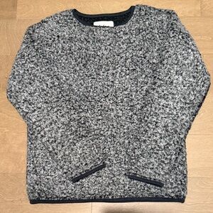 Womens Gray Sherpa Sweater XS